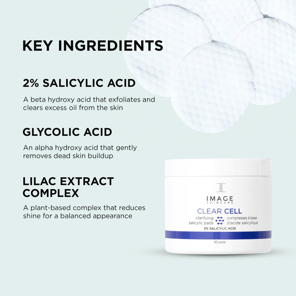 IMAGE Skincare label close-up highlighting salicylic and glycolic ingredients