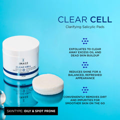 IMAGE Skincare open tub with one pad exposed ready to swipe away oil