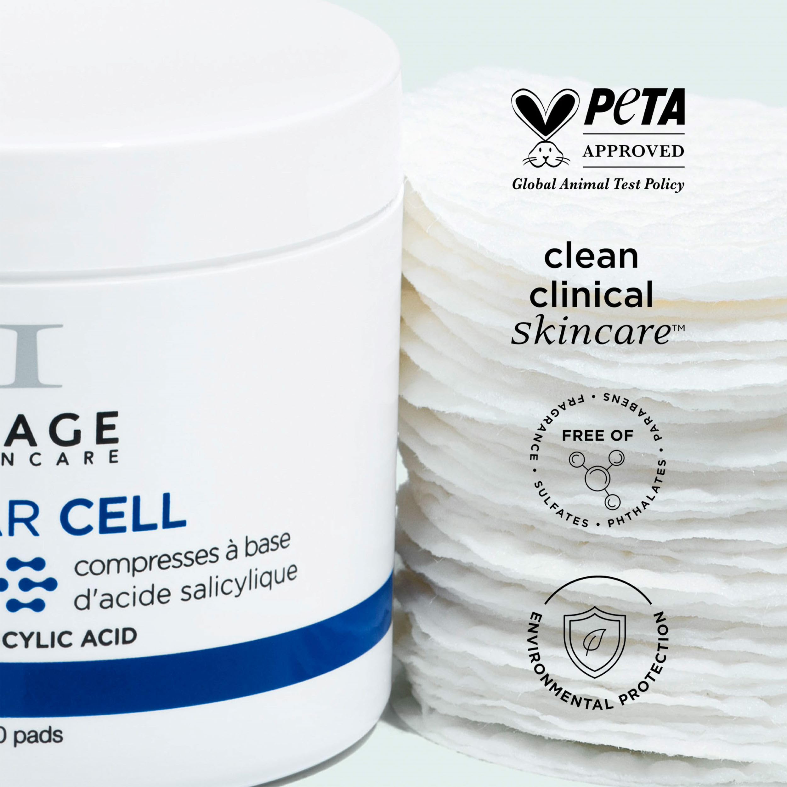 IMAGE Skincare pad held in hand showing size and travel-friendly convenience