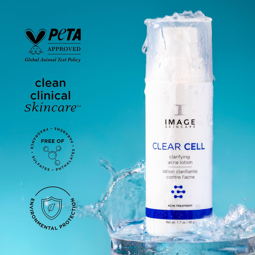 IMAGE Skincare bottle next to ruler showing 1.7 oz travel size