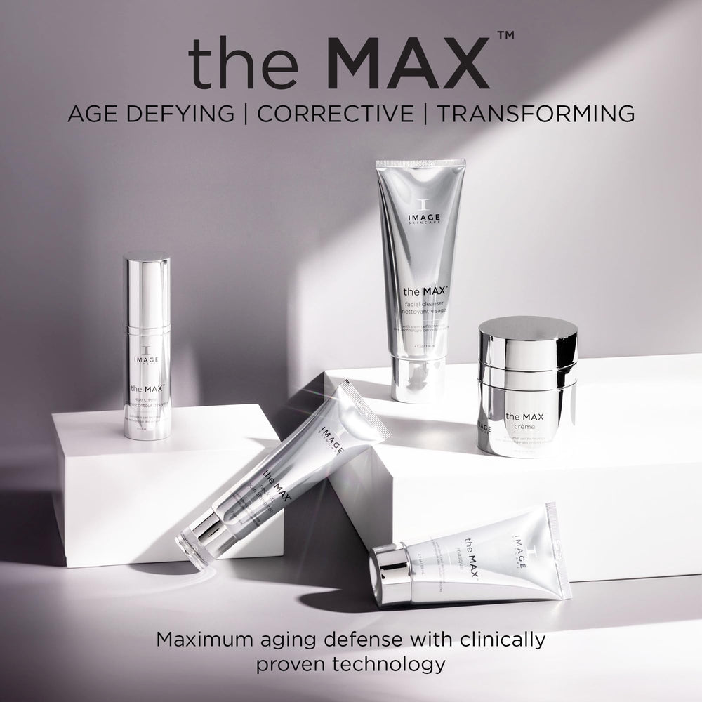 IMAGE Skincare cleanser in a bathroom setting illustrating daily routine benefit