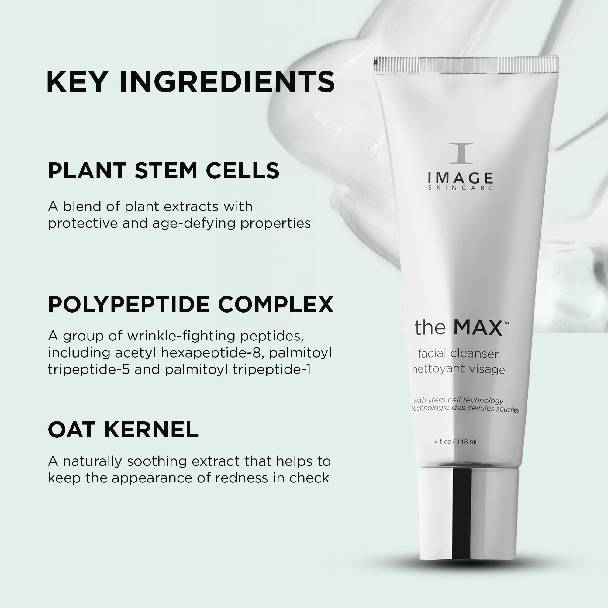 IMAGE Skincare 4 fl oz bottle beside ruler showing travel-friendly size