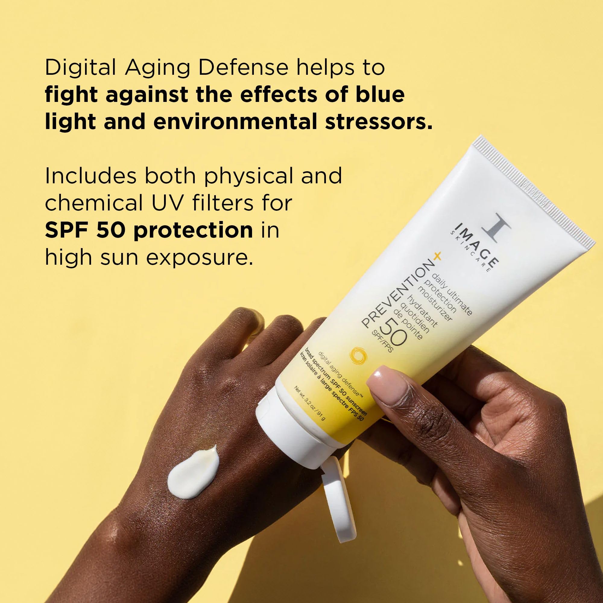 IMAGE Skincare applied on hand demo showing smooth, non-greasy coverage benefit