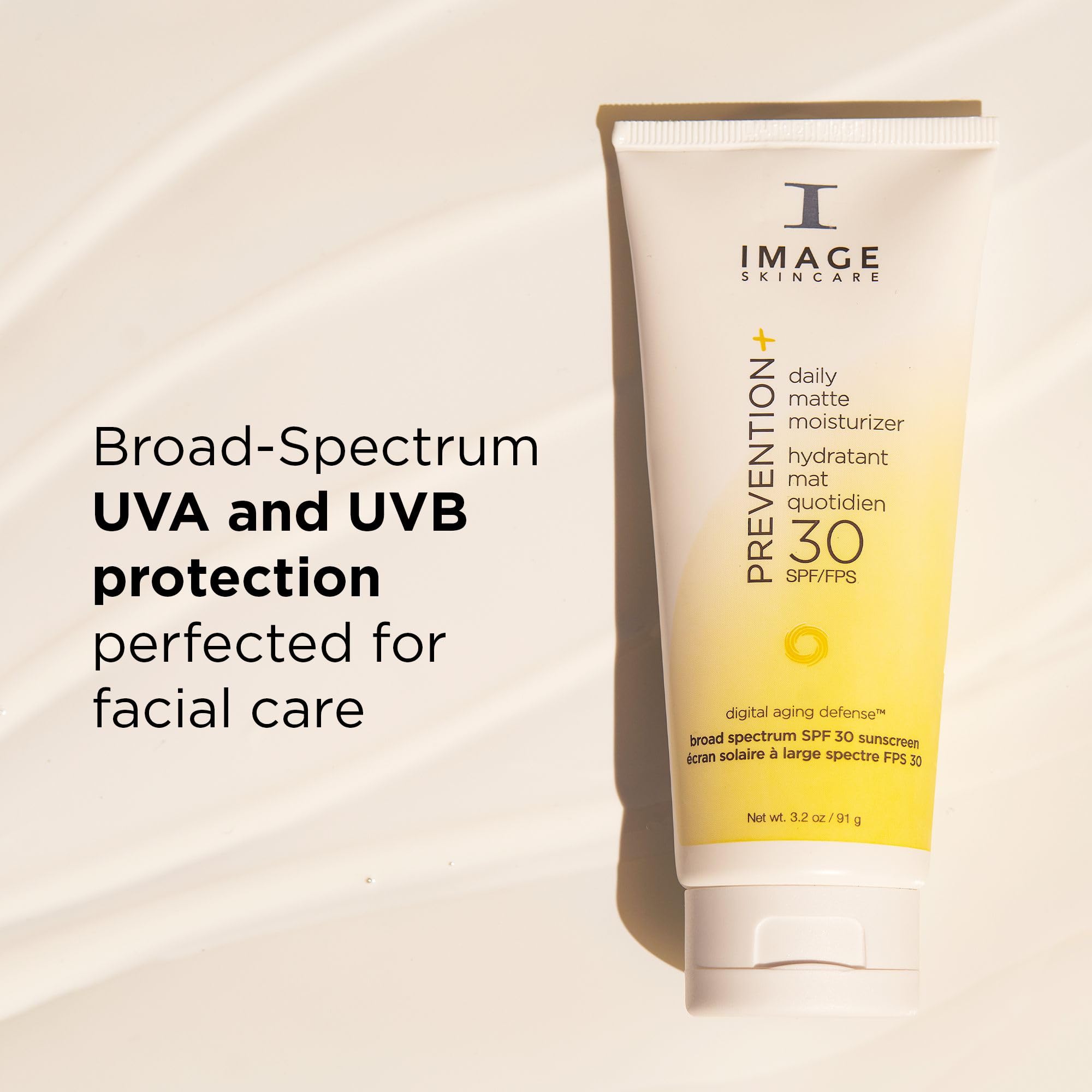 IMAGE Skincare applied on skin demonstrating smooth, shine-free look