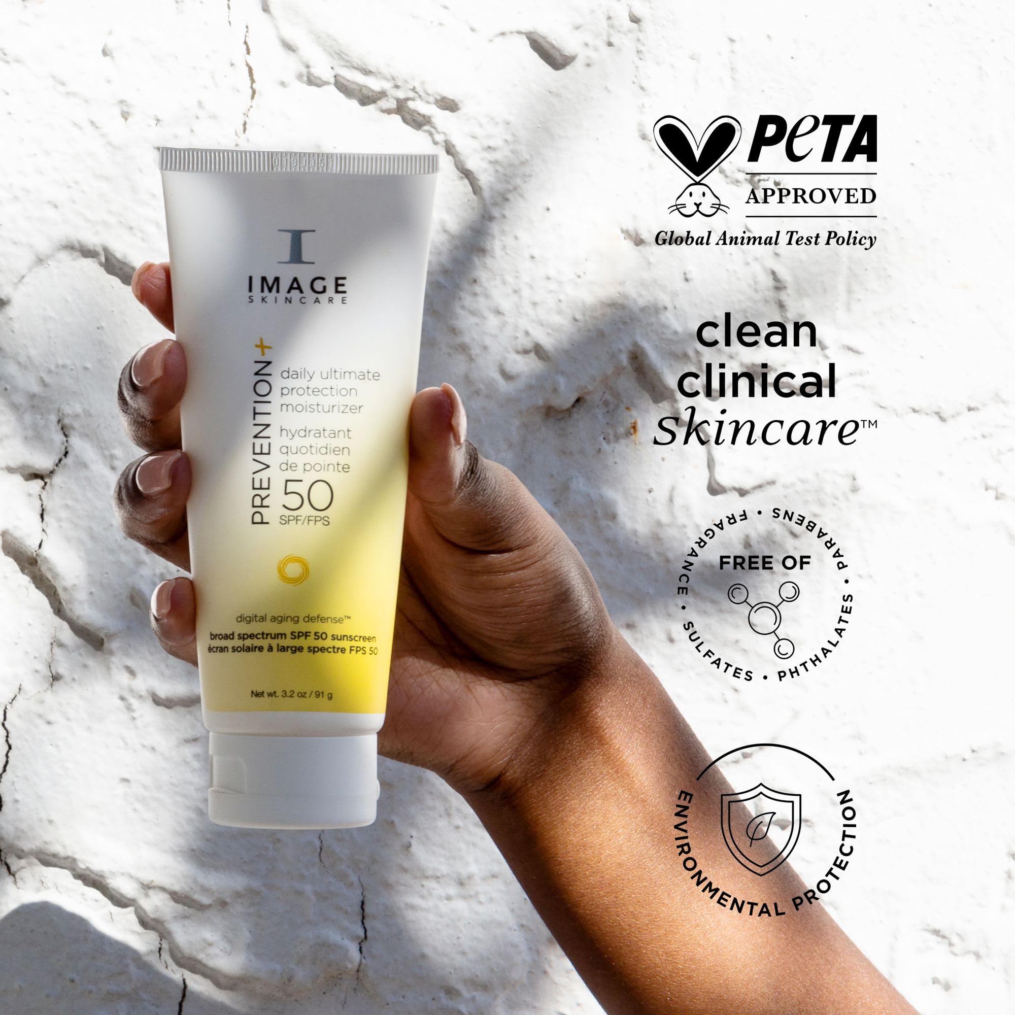 IMAGE Skincare sheer lotion texture close-up showing blendable finish benefit
