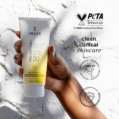 IMAGE Skincare sheer lotion texture close-up showing blendable finish benefit