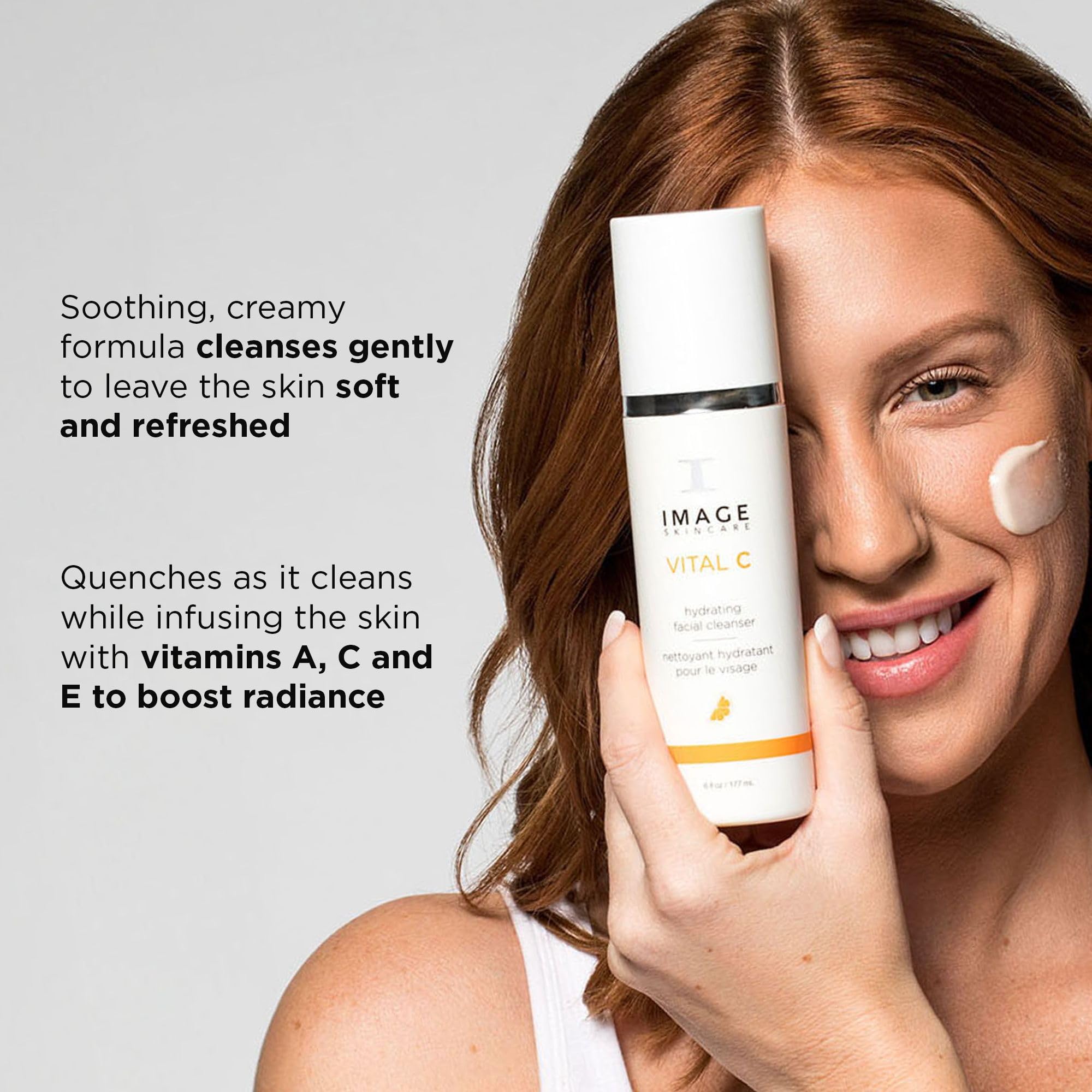 IMAGE Skincare Vital C creamy texture close-up demonstrating hydrating feel