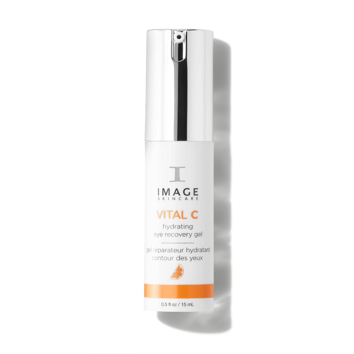 IMAGE Skincare VITAL C eye gel front packaging showing tube and branding benefit brightening