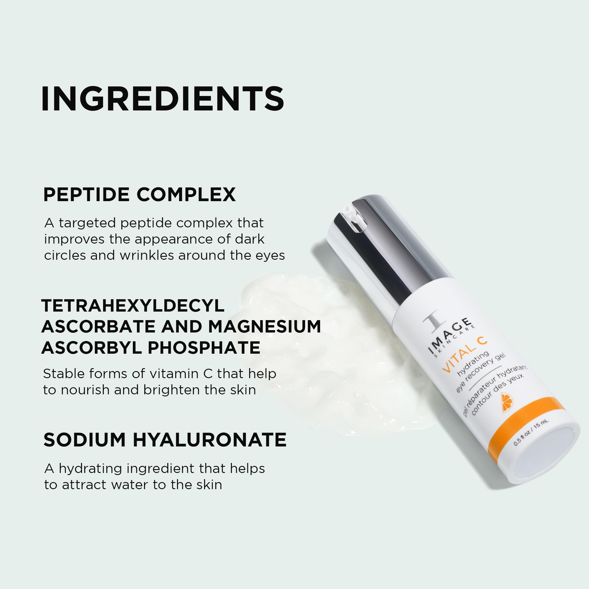 IMAGE Skincare VITAL C 0.5 fl oz next to coin for size comparison showing travel-friendly benefit