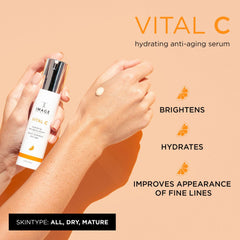 IMAGE Skincare pump dispensing serum drop highlighting easy application benefit