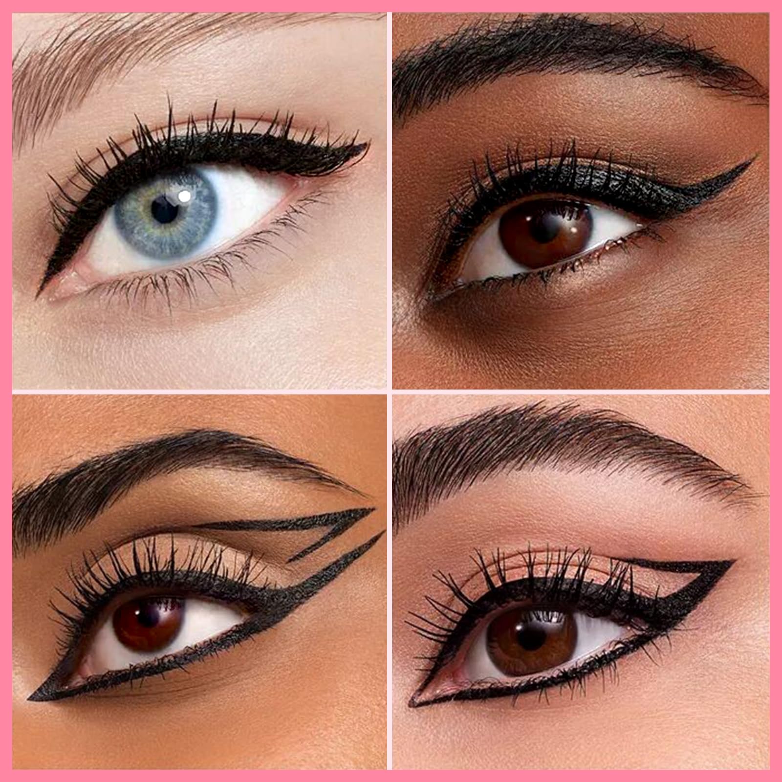 iMethod eyeliner applied on model eye illustrating clean wing and definition