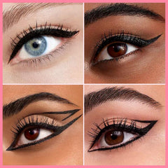 iMethod eyeliner applied on model eye illustrating clean wing and definition