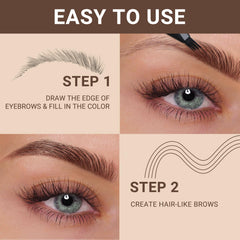 iMethod brows before and after demonstrating natural-looking fill benefit