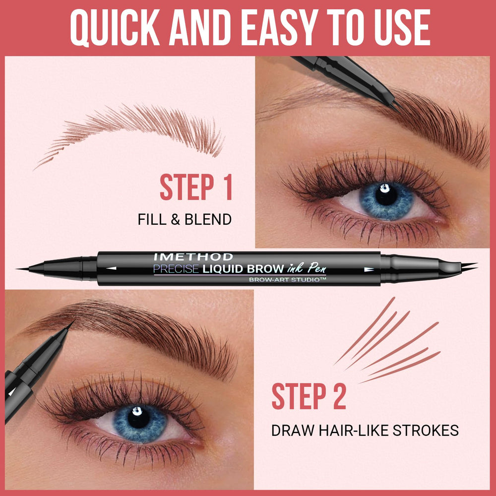 iMethod before and after brows demonstrating fuller natural results
