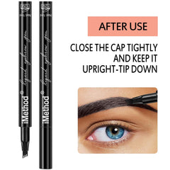 iMethod eyebrow pen application on model creating natural-looking defined brows