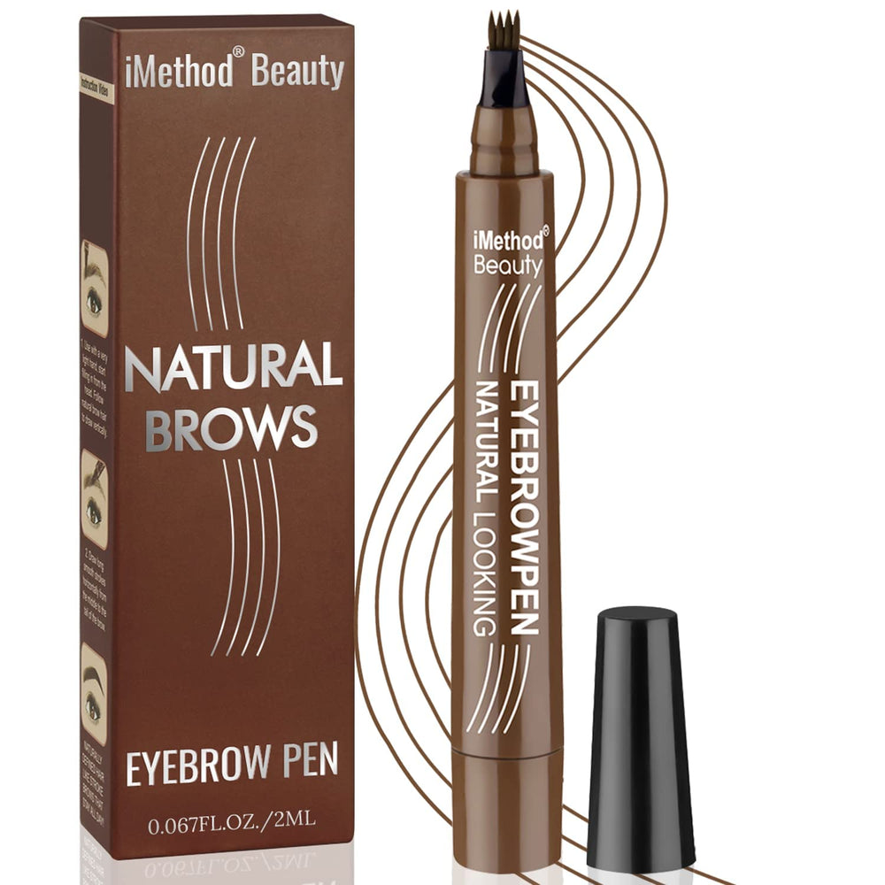 iMethod eyebrow pen front packaging showing brown shade and 3ML benefit