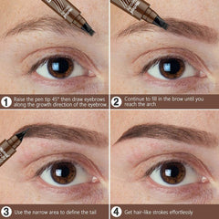 iMethod eyebrow pen in use applying brows with feathered strokes for natural definition