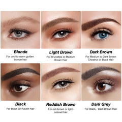 iMethod eyebrow pen light brown swatches on skin showing medium brown blending capability