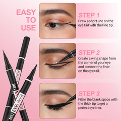 iMethod twin-ended eyeliner in a makeup bag showing everyday portability
