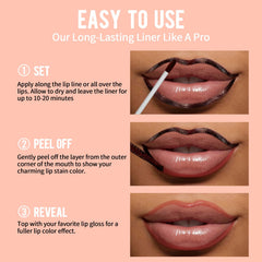 iMethod before and after lips showing natural-looking long wear