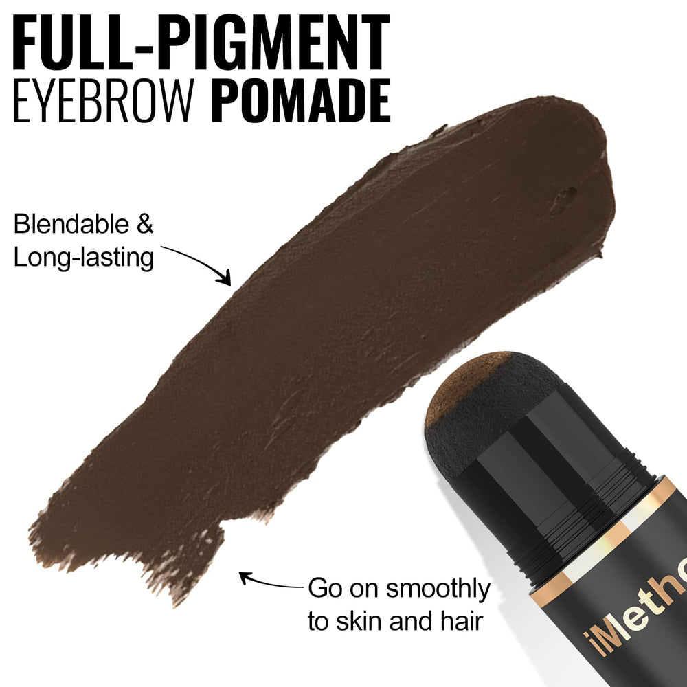 iMethod spoolie blending stamped brow to soft matte finish