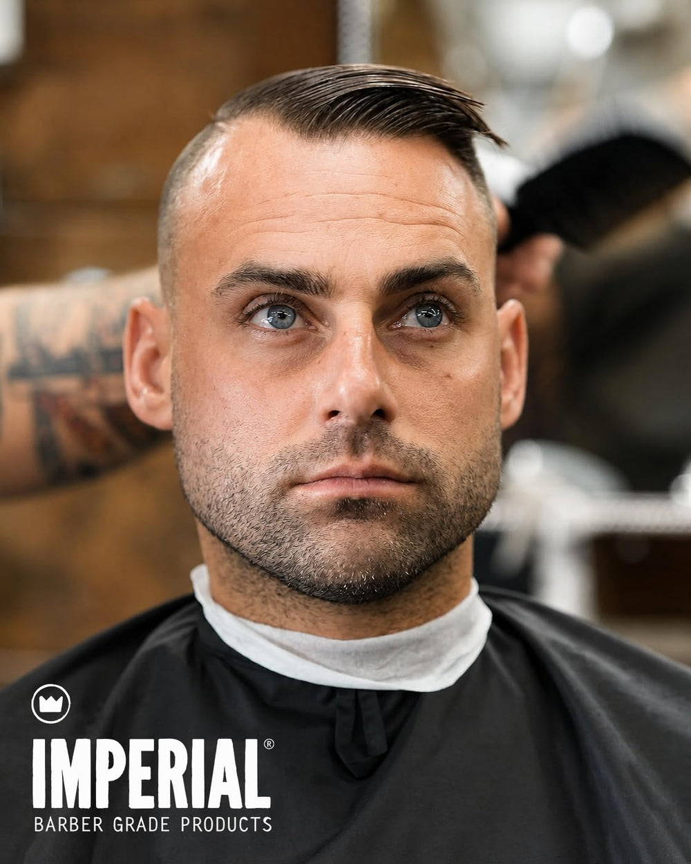 Imperial Barber open jar close-up showing smooth texture for even application benefit