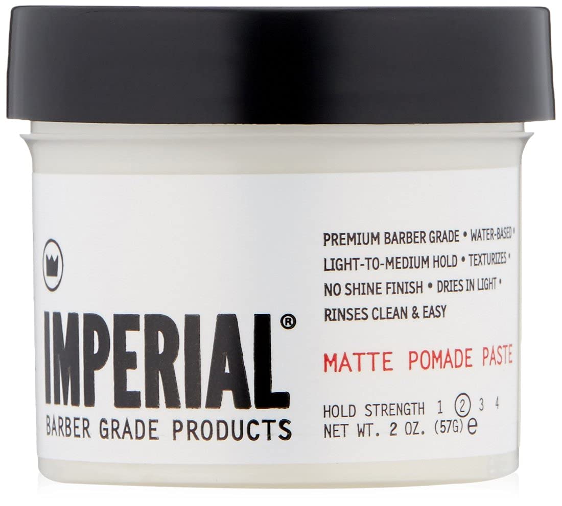 Imperial Barber front jar showing label and compact 2 oz size for clarity