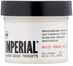Imperial Barber front jar showing label and compact 2 oz size for clarity