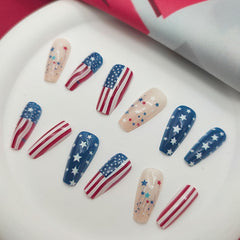 IMPOBLNS worn on hand outdoors showing celebratory nails for easy party-ready style