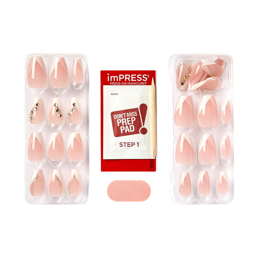 imPRESS kit contents with prep pad, mini file, and manicure stick for complete prep