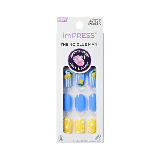 imPRESS Cherie front packaging showing bold blue design and contents benefit easy selection
