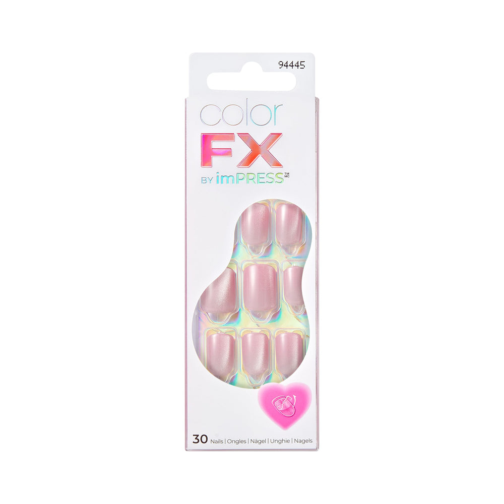 imPRESS Cherished front packaging showing pink gradient and 30 nails, easy glam