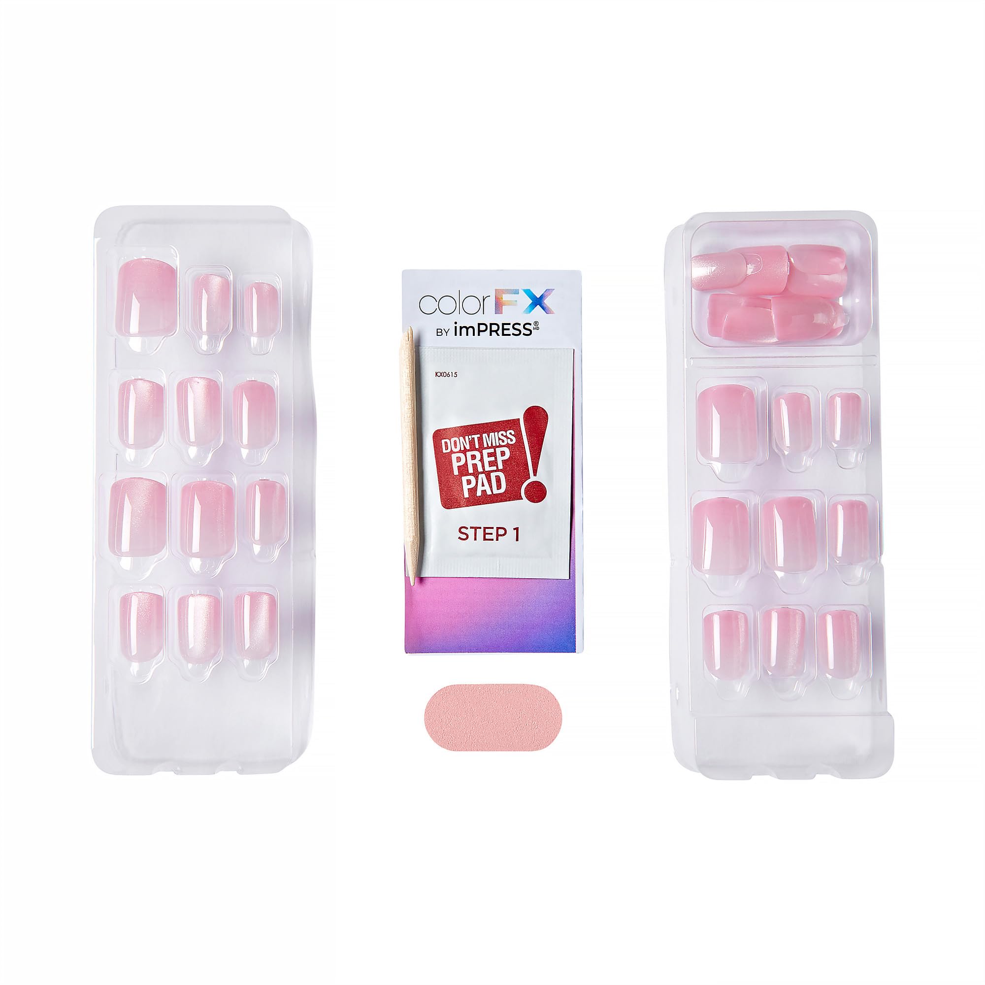 imPRESS Cherished kit with prep pad, manicure stick, mini file, nails for easy application