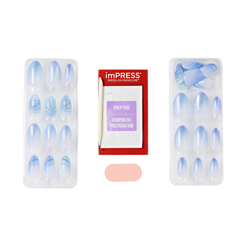 imPRESS side profile of a medium almond nail emphasizing shape and natural fit