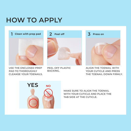 imPRESS close-up of squoval toe shape providing natural-looking fit benefit