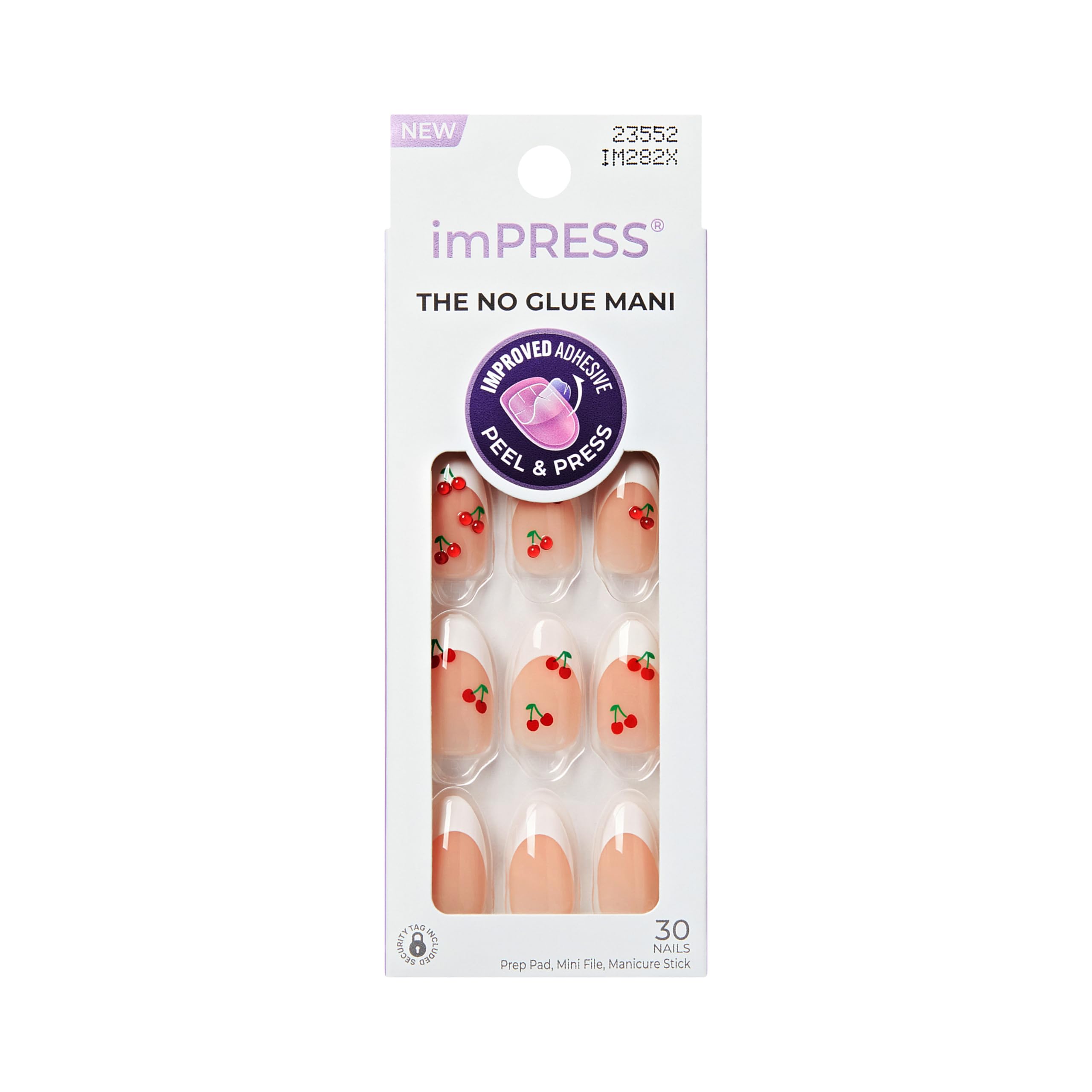 imPRESS front packaging showing 30 nails and tools for easy at-home application