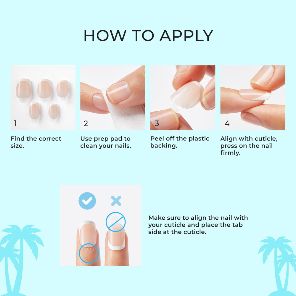 imPRESS top view showing almond French tip pattern for classic-modern style