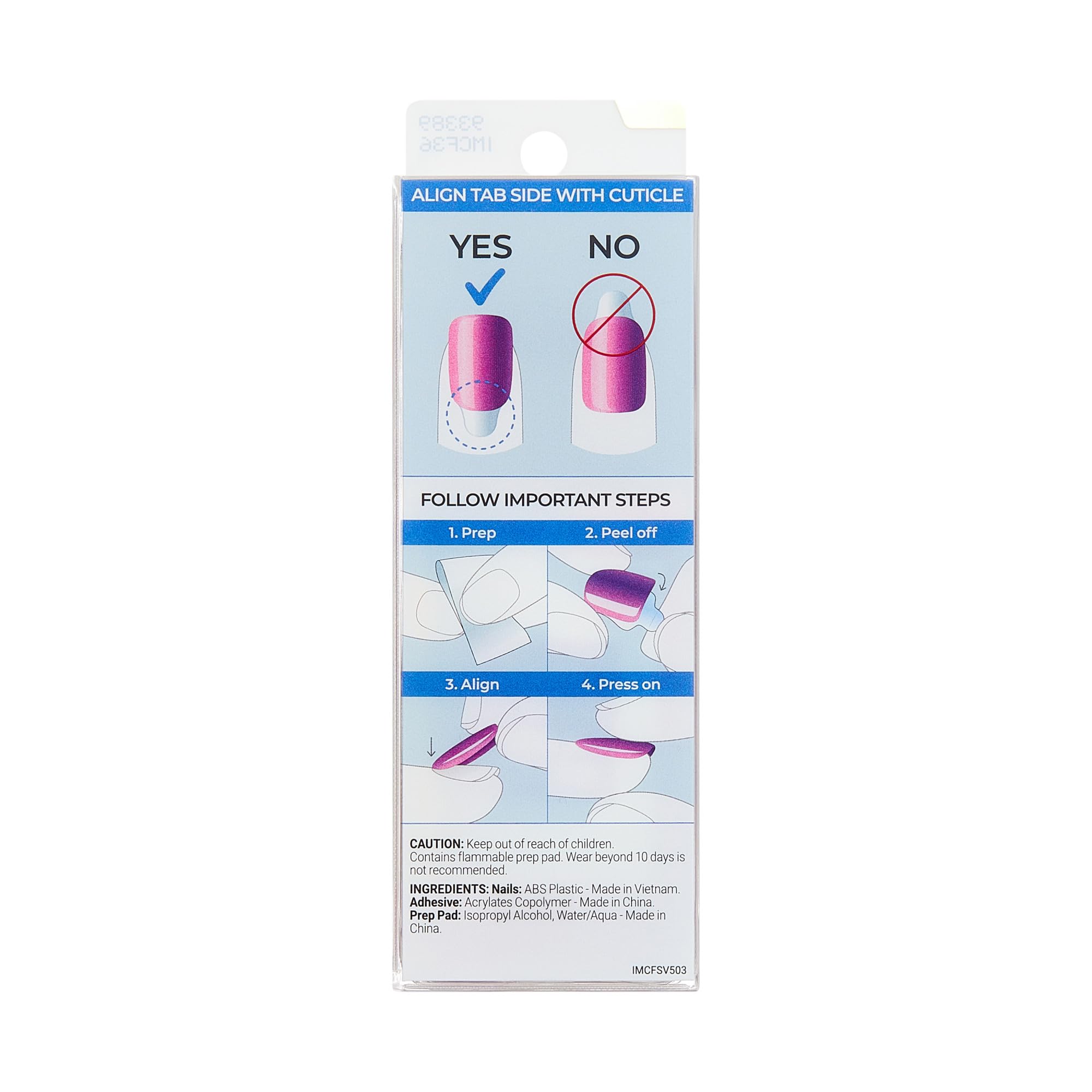 imPRESS application step with press-and-hold motion benefit: simple peel, press and go