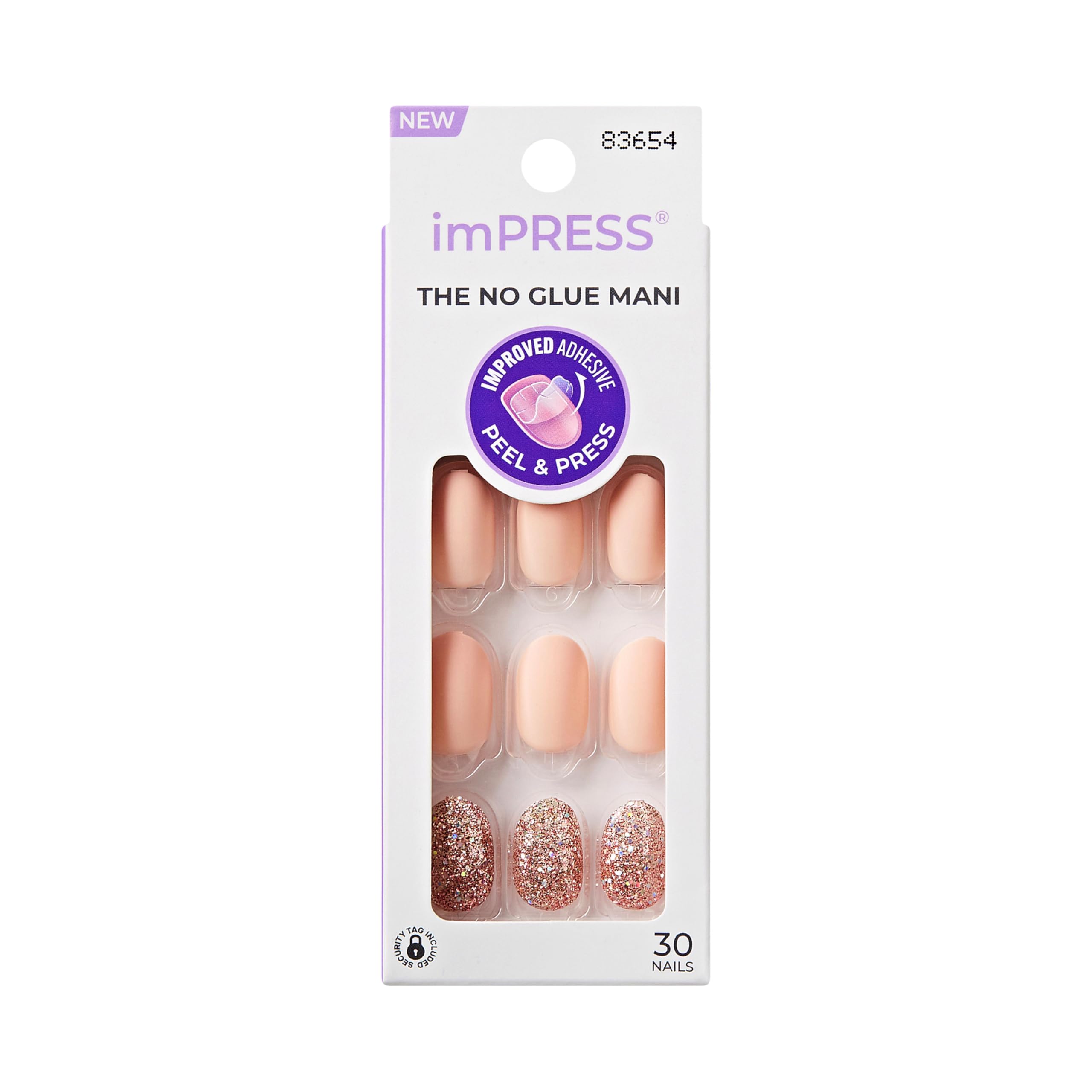 imPRESS Evanesce front packaging shows neutral beige design and kit contents benefit quick selection