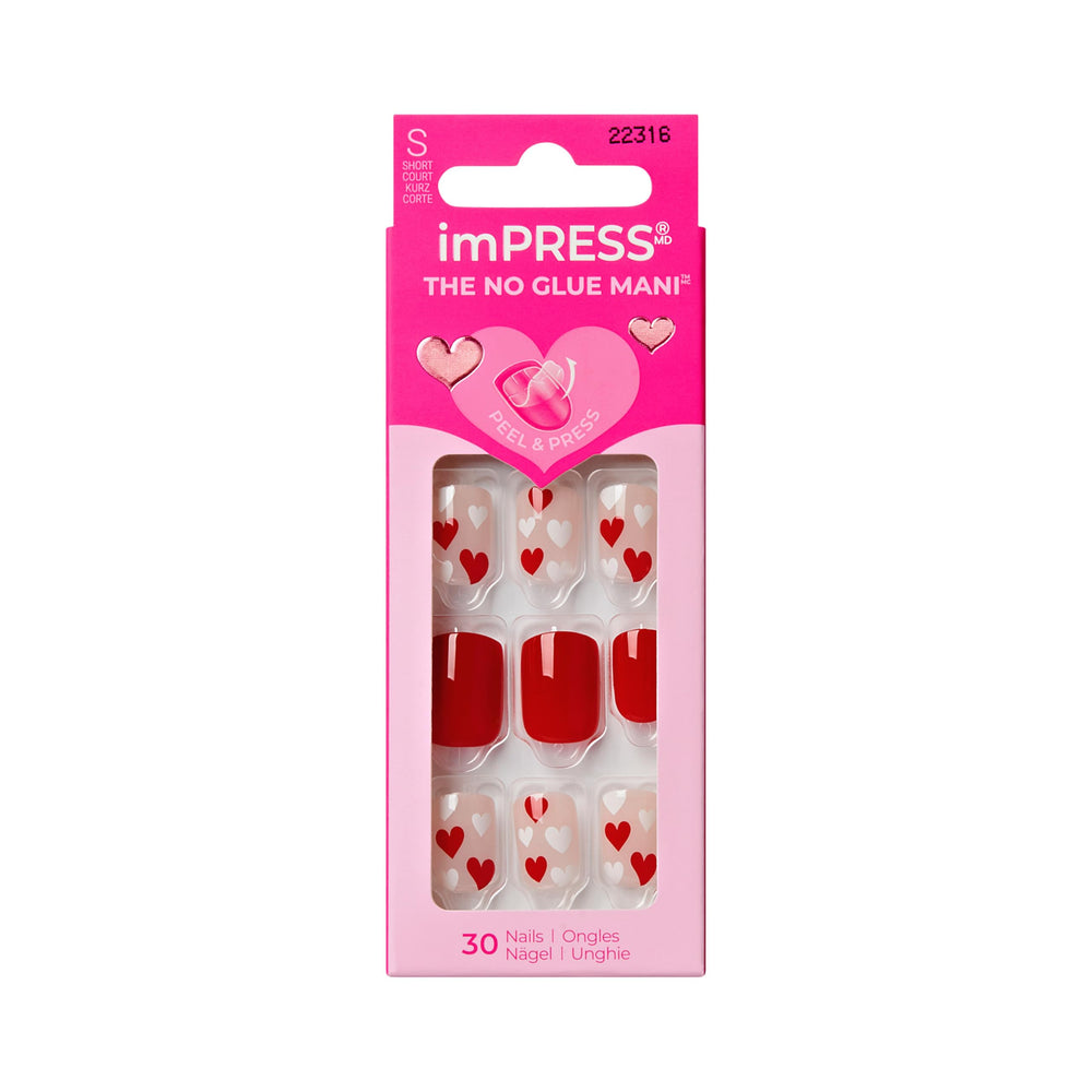 imPRESS front packaging of Kiss to Remember, clear contents visible and convenient kit