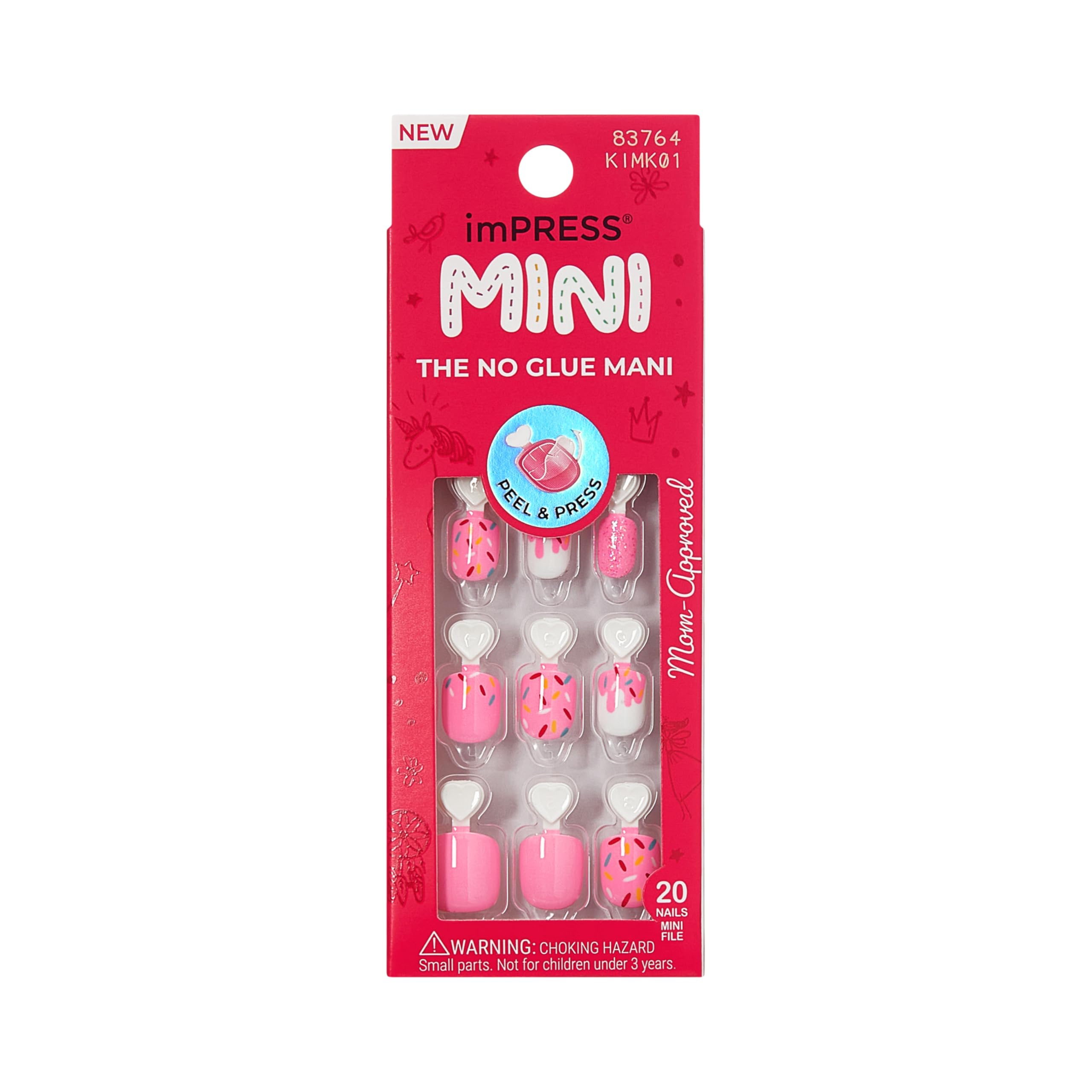 imPRESS front packaging showing mini mani kit and pink glitter design for easy gifting