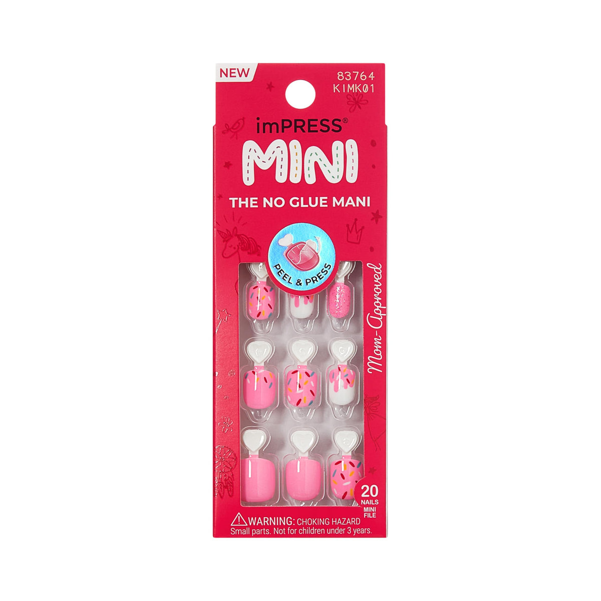 imPRESS front packaging showing mini mani kit and pink glitter design for easy gifting