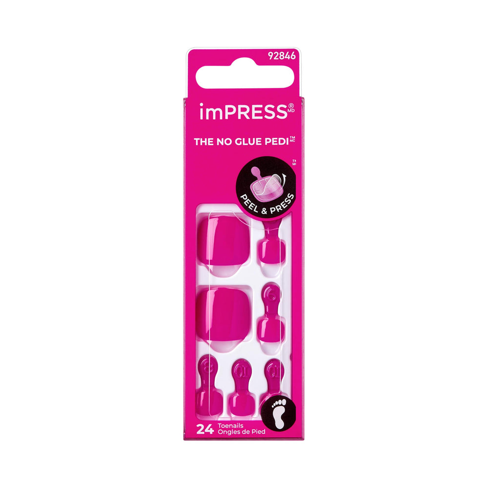imPRESS front packaging showing 'Sweet as Honey' pedicure kit and ready-to-wear benefit