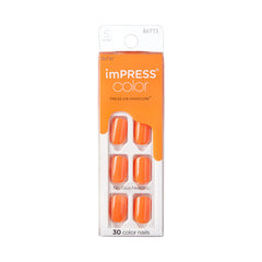imPRESS front packaging showing Sweet Mango kit and included tools for quick mani