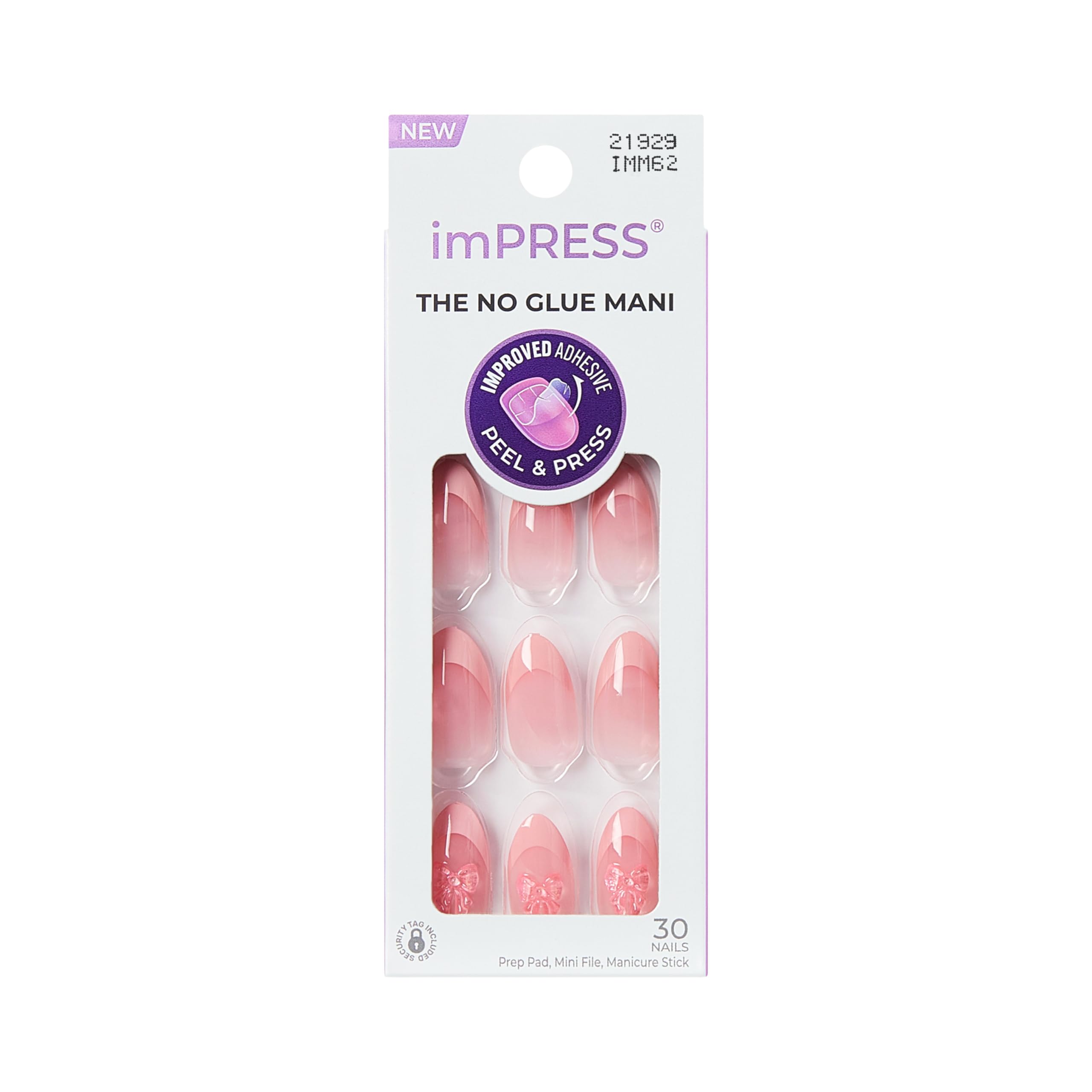 imPRESS front packaging showing kit contents and easy application benefit