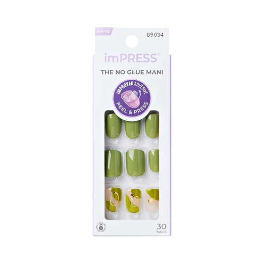 imPRESS front packaging shows kit contents and effortless at-home benefit