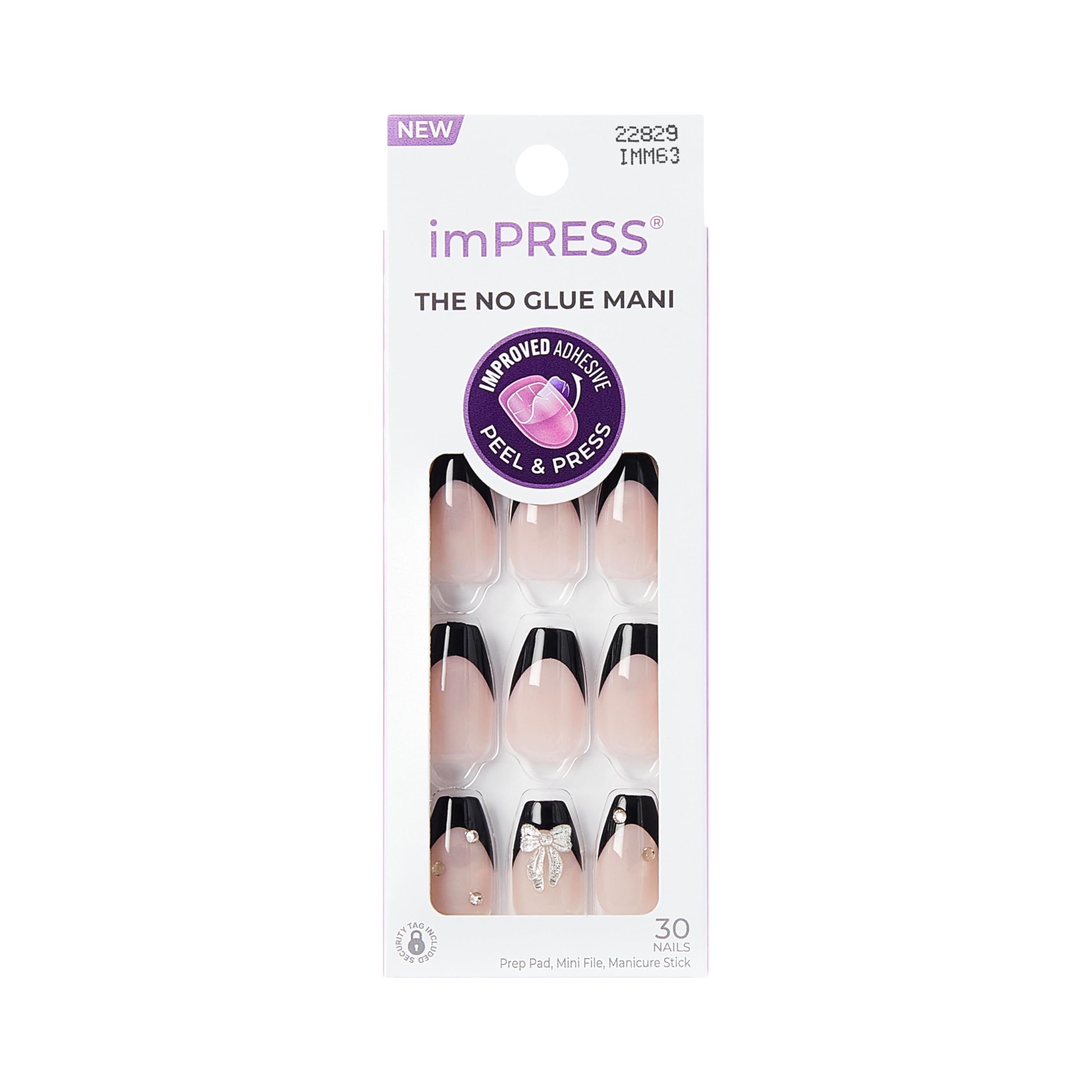 imPRESS front packaging showing kit contents and coffin shape, quick salon look