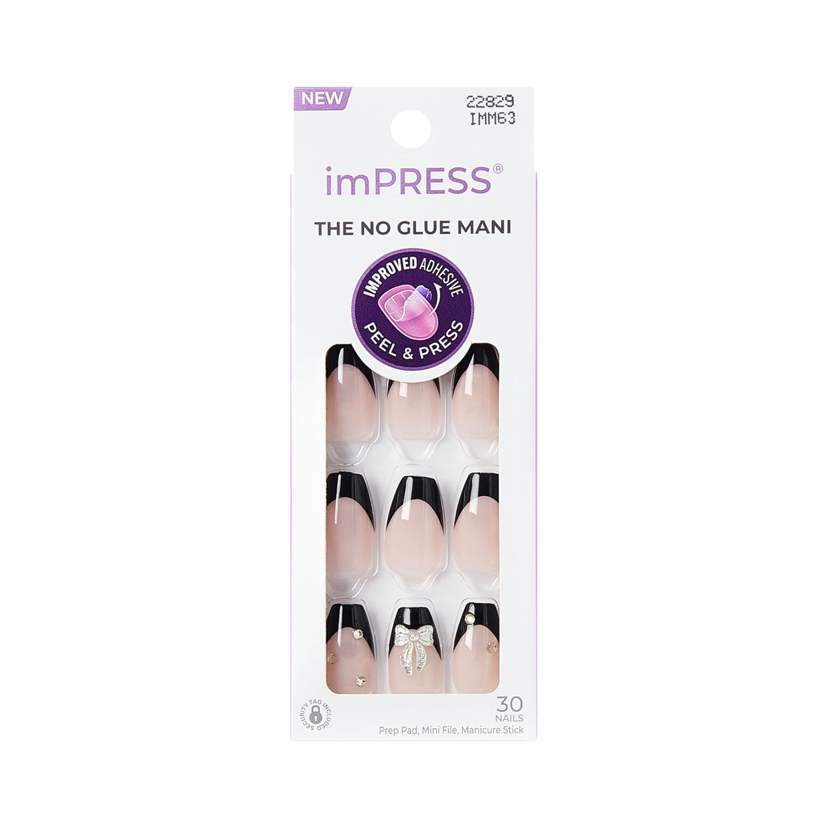 imPRESS front packaging showing kit contents and coffin shape, quick salon look