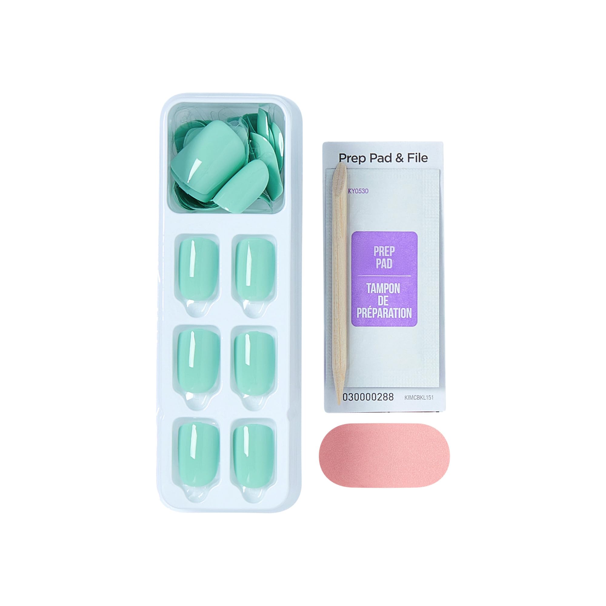 imPRESS nails applied short squoval on hand demonstrating natural look and comfortable wear