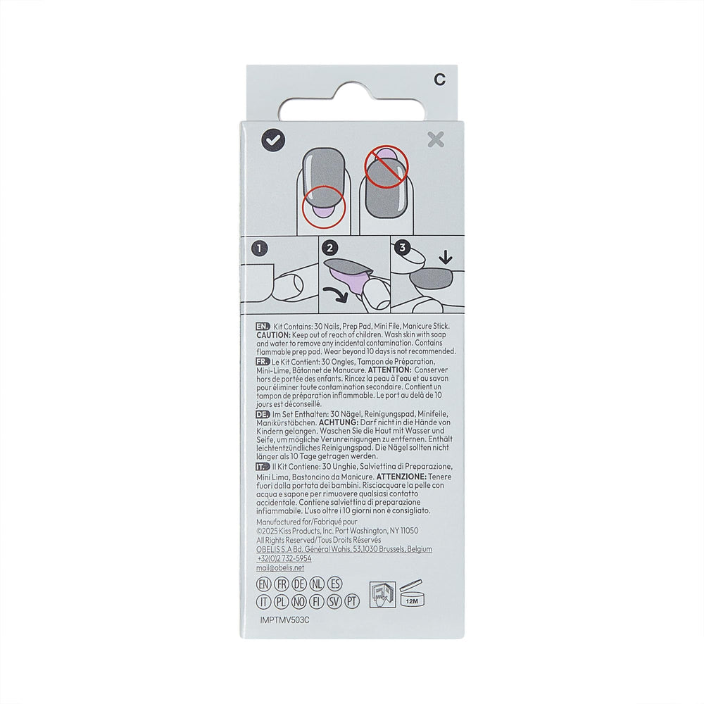 imPRESS Hampton prep pad and instruction sheet for clean, confident application